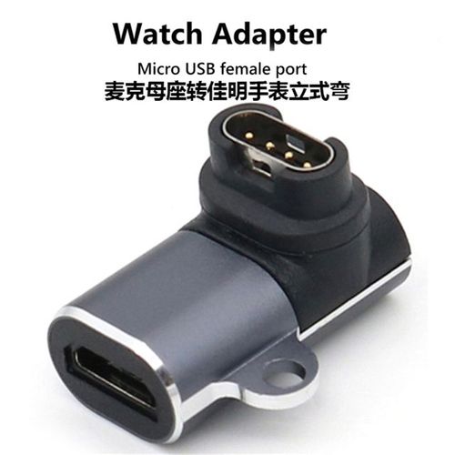 Convertisseur De Chargeur De Montre Intelligente,Adaptateur De Charge Portable,Type C,Micro Usb,Ios,Garmin Fenix 7,7s,7x,6,6s,6x,5,5s,5x,Venu 2,2s - Type Micro Usb 90 Bend