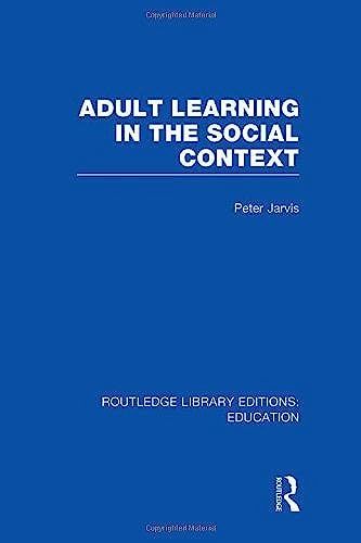 Adult Learning In The Social Context (Routledge Library Editions: Education)