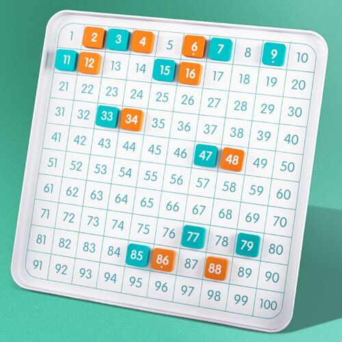 Planche En Bois Avec Nombres, Jouet Éducatif Précoce Pour Enfants, Jeu Familial Avec Nombres Assortis, Jeu De Comptage Séquentiel Pour Enfants De 1 À 100