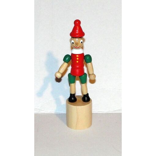 Figurine Ancienne à Suspendre Pinocchio En Bois – 11 Cm, Articulée, Fait Main, Parfait état