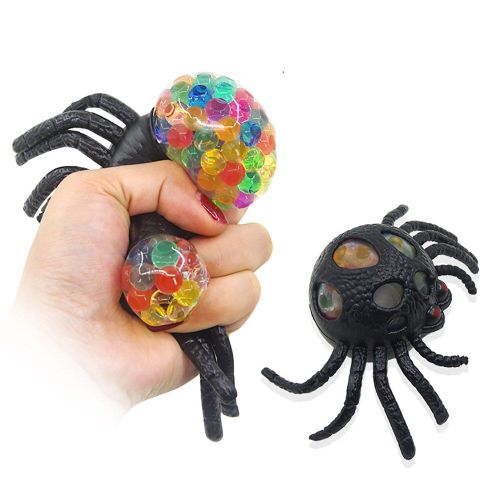 Araignée Noire Pour Enfants Et Adultes, Jouets À Pincer, Jeu D'halloween, Tours De Joie, Farces, Cadeaux Avec Perles Colorées