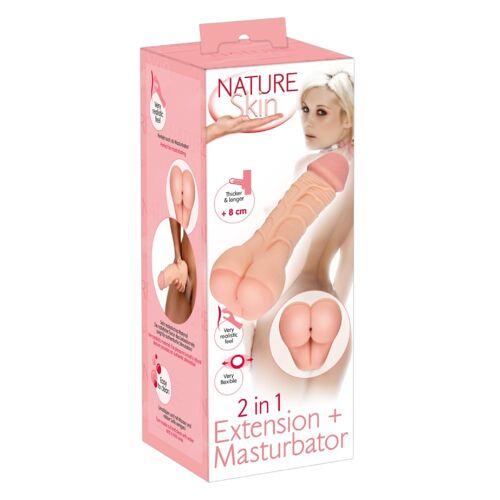 Masturbateur Et Gaine Nature Skin 2in1