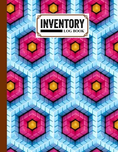 Inventory Log Book: Inventory List Notebook Hexagons Cover, Large Inventory Log Book - 120 Pages, Size 8.5" X 11" For Business And Home By Corina Vetter