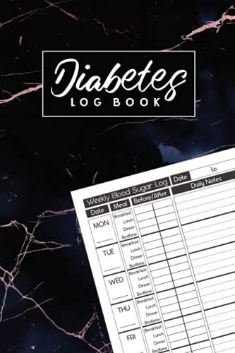 Diabetes Log Book: 2 Years Daily Blood Glucose Tracking Journal From Breakfast To Bedtime With Contact List, Medication List, & Health Overview Pages ... | Personal Healthcare Diary For Women & Men