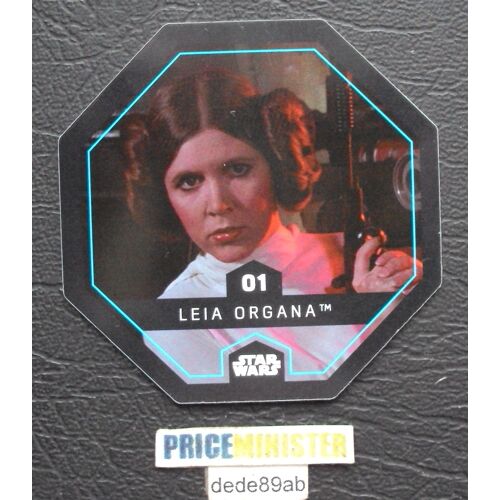 Jeton Star Wars Disney-Leclerc N°01 Leia Organa.