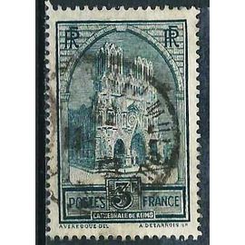 France 1929, Bel Exemplaire Yv. 259 - Vue De La Façade De La Cathédrale De Reims, Obli. Tbe