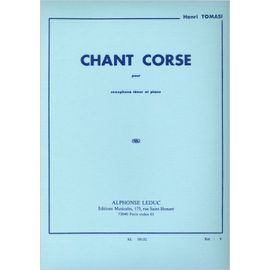 Chant Corse Pour Saxophone Ténor Et Piano