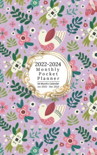 2022-2024 Monthly Pocket Planner: 3 Year Monthly Planner Calendar Schedule Organizer. January 2022 To December 2024 (36 Months) For Women