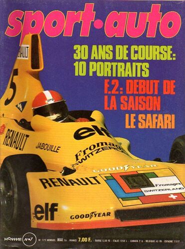 Sport Auto N°172 Mai 1976-Porsche 935-Le Mans-Lancia Monte Carlo-Bmw 320i-G.Hill-Formule1
