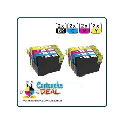 EPSON T1285 : Lot 8 cartouches compatible Stylus SX420W SX425W SX430W SX435W SX438W SX440W SX445W - T1281 T1282 T1283 T1284
