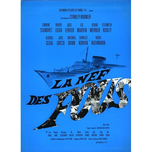 La Nef Des Fous, Synopsis Dépliant, Stanley Kramer, Avec Vivien Leigh, Simone Signoret, José Ferrer