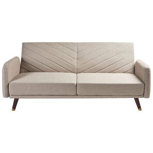 Canapé-Lit Senja Marron Clair Lin Synthétique