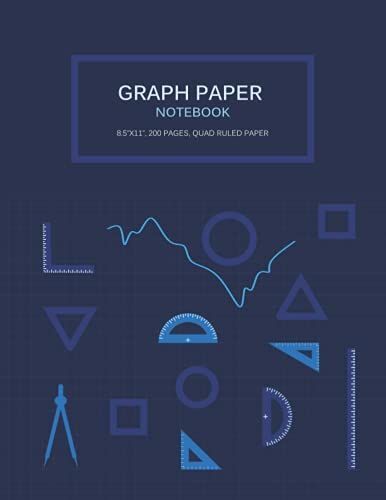 Graph Paper Notebook Quad Ruled 4x4: Graph Composition Notebook With Quad Ruled Paper, 200 Pages, 100 Sheets, 8.5 In X 11 In