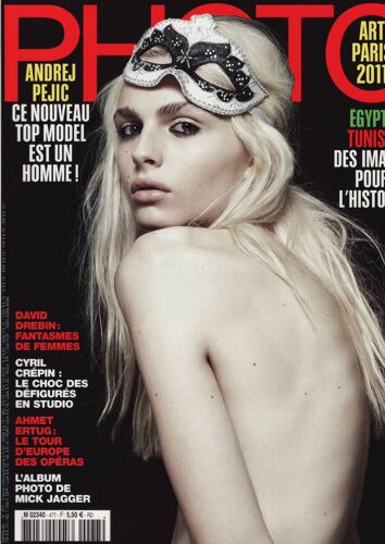 Photo / 03-2011 N°477 : Andrej Pejic (8p) - David Drebin (12p) - Cyril Crepin (8p) Mick Jagger (8p)