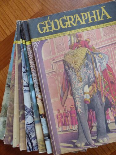 Lot De 6 Magazines Géographia + 2 Gratuits (1951 À 1958)