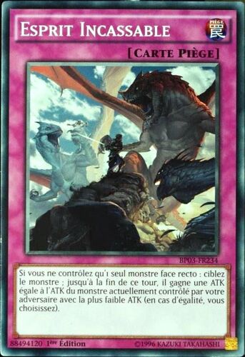 Carte Yu-Gi-Oh Bp03-Fr234 Esprit Incassable Neuf Fr