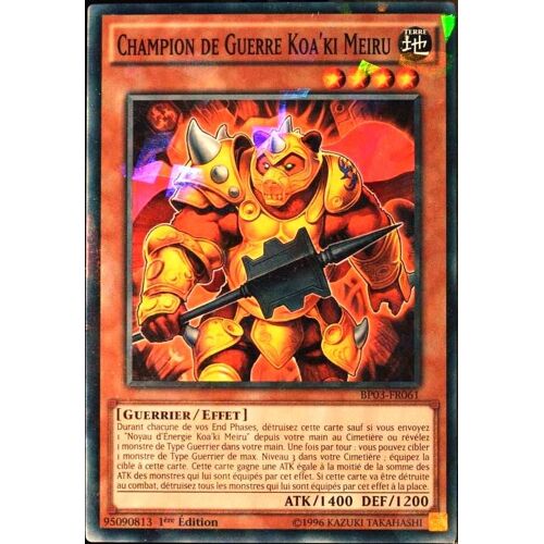 Carte Yu-Gi-Oh Bp03-Fr061-Sh Champion De Guerre Koa'ki Meiru Neuf Fr