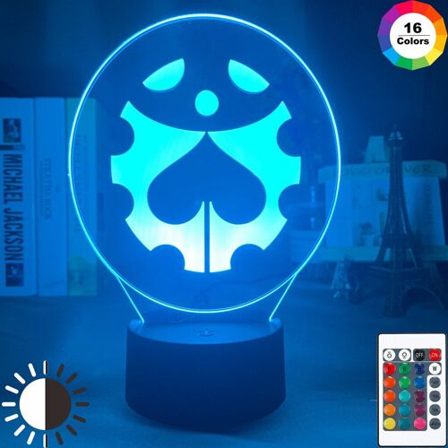 Lampe Led 3d Colorée Avec Logo Bizarre Adventure, Capteur Tactile, Luminaire Décoratif D'intérieur, Idéal Pour La Chambre D'un Enfant, Cadeau Idéal