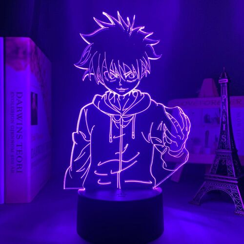 Lampe Led 3d Hunter X Hunter Killua, Veilleuse Décorative En Acrylique, Pour Chambre À Coucher, Cadeau D'anniversaire, Hxh Killua Badass