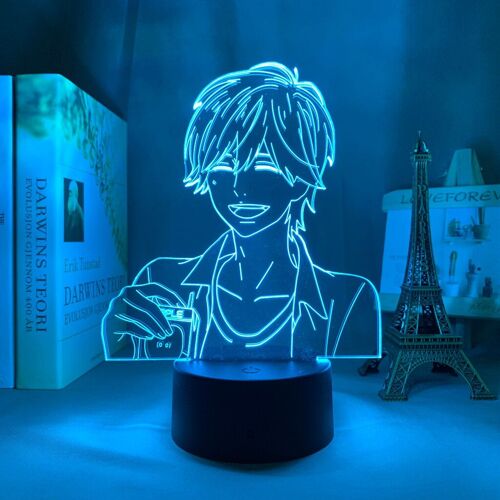 Veilleuse Led 3d Orange, Thème Anime, Luminaire Décoratif D'intérieur, Idéal Pour La Chambre À Coucher, Cadeau D'anniversaire Pour Enfants, Gadget, Lampe De Chevet
