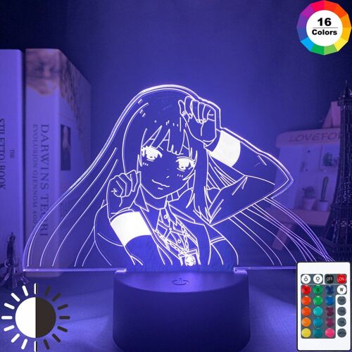 Lampe Led Yumeko Jabami De Kakegurui, Cadeau Compulsif Pour Chambre À Coucher, Veilleuse Mignonne, Manga Japonais Waifu
