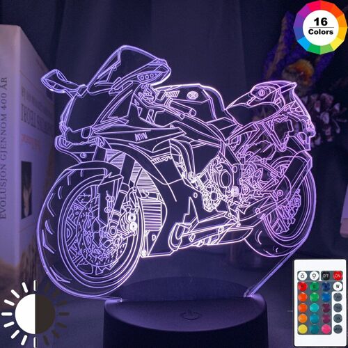Veilleuse Led Pour Chambre À Coucher, Cadeau D'anniversaire Unique Pour Enfants, Bureau, Lampe 3d Pour Moto