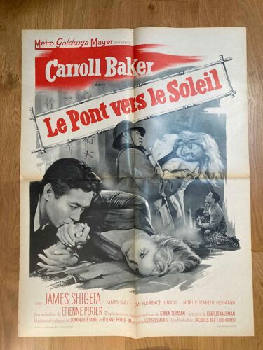Affiche De Cinéma - Le Pont Vers Le Soleil - Etienne Perrier 1961 Roger Soulie Format 60 X 80 Cm
