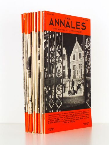 Les Annales, Revue Mensuelle Des Lettres Françaises - Année 1962 ( Année Complète, 12 Numéros ) : N° 135 ; 136 ; 137 ; 138 ; 139 ; 140 ; 141 ; 142 ; 1