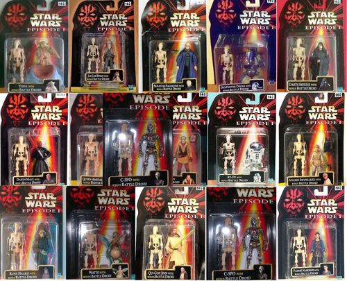 Star Wars Episode I, Lot De Figurines Avec Battle Droids Bonus