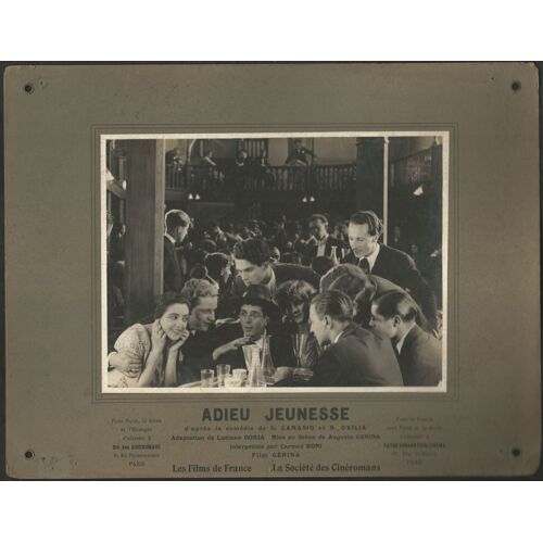 Adieu Jeunesse ! Film Pathé Muet 1918 Réalisation Augusto Genina Avec Carmen Boni, Maria Jacobini, Helena Mankowska - 1 Photo Originale Argentique Montée Sur Carton - Affiche 27x35 Cm -