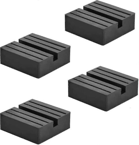Tampon Tampon Hydraulique Rubber Jack Block, Protecteur De Fente Jack Pad Jack Pour Protéger Le Soubassement Lors Du Levage De La Voiture (4 Pcs)