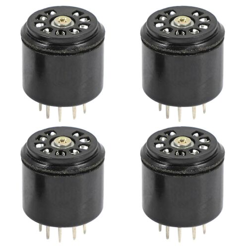 4x 9 Broches En Bakélite Cuiseur Tube À Vide Douille Économiseur Base Pour 12ax7 12au7 Ecc82 Ecc83 Ampères, 4 Pièces