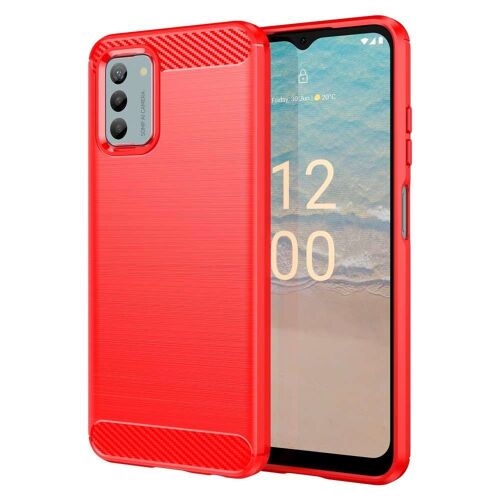 Coque pour Nokia G42 5G - housse etui silicone gel carbone + verre trempe - ROUGE
