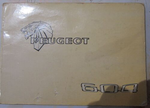 Livret D'entretien Peugeot 604