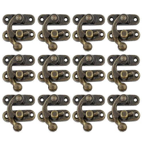 12pcs Antique Hook Hasp Metal Lock Pour Bijoux Case Cadeau Vin Boîte En Bois Artisanat Boîte En Bois