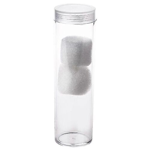 Tube de stockage en plastique rond avec bouchon à vis pour pièces de 27 mm ou capsules de support meilleur cadeau