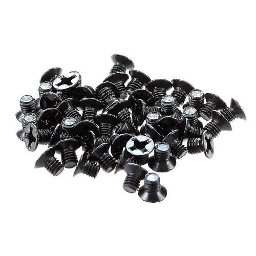 50 Pcs M3x4mm Vis De Remplacement Noir Pour Ordinateur Portable Disque Dur