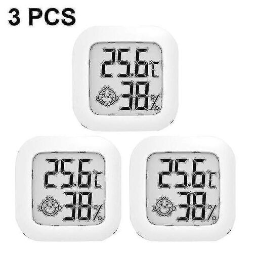 Thermomètre d'intérieur de 3 paquets, thermomètre numérique d'hygromètre d'hygromètre numérique pour la maison, température précise de Hight et meilleur cadeau