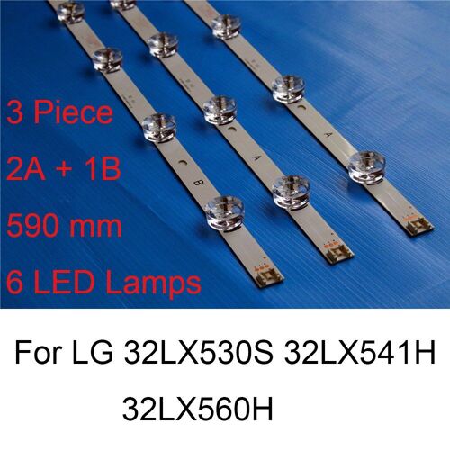 Bande de rétro-éclairage LED, 590mm, 6 lampes, pour LG TV, d'origine ( Nipseyteko )