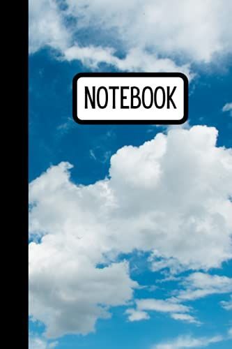 Notebook | Lined Paperback Journal | 6 X 9 Inches | 120 Pages | Clouds | Sky | Blue