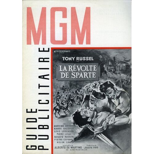 La Révolte De Sparte, Synopsis Dép., Alberto De Martino, Tony Russel, Massimo Serato, Nando Gazzolo