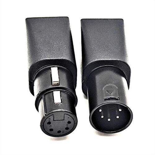 1Paire DMX vers RJ45 Connecteur RJ45 Ethernet vers 5 broches XLR DMX Femelle et Mâle Adaptateur pour Audio Vidéo