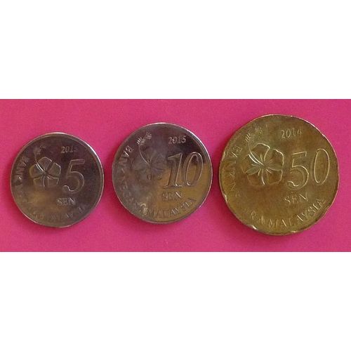 Malaysie Lot De 3 Pièces De 2014-2015