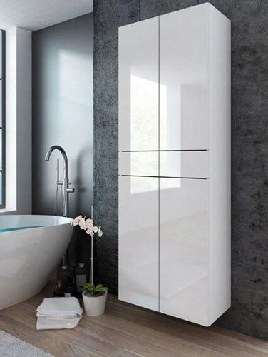 Colonne Pureza 60 cm - Blanc Laqué/BM salle de bain suspendue ou posée