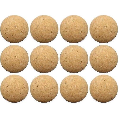 12pcs Boules de liège pour baby-foot, balles de liège naturelles très silencieusement (diamètre 36mm)