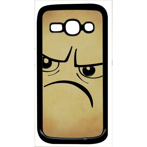 Coque galaxy ace 3 - smiley mechant - noir