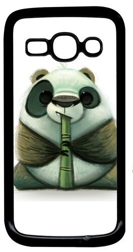 Coque galaxy ace 3 - funny panda pipo roseau - noir