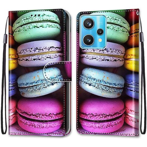 Coque Pour Oppo Realme 9 Pro Plus / 9 Pro+, Etui En Cuir Pu Portefeuille Housse Coque Avec 360 Degres Silicone Protection Cover Cuir Pochette Magnetique Und Flip Bequille (Macarons)