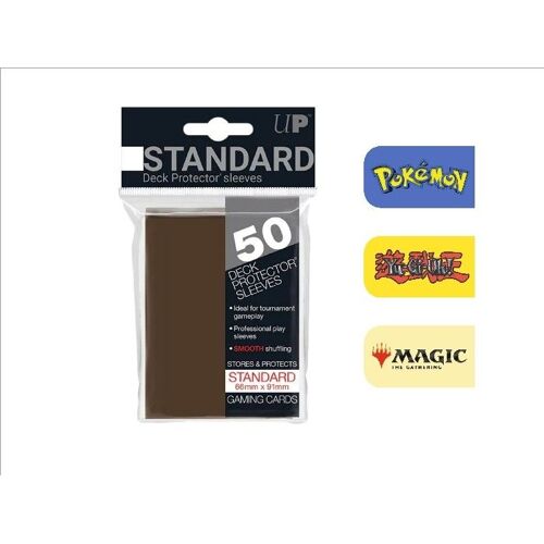 Ultra Pro Gloss Up-Deck Protector Sleeves-50 Proteges Cartes Pokemon.Brune-Marron.