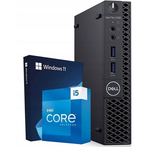 DELL OPTIPLEX 3060 MICRO Intel Core i5-8500T - 2.10 Ghz - RAM 8 Go - SSD 256 Go - INTEL UHD GRAPHICS - WIFI - BLUETOOTH - WINDOWS 11 PRO 64 BITS